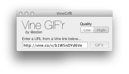vine VineGifR, una utilidad para crear GIFs de los videos Vine